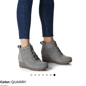 Sorel Women's Evie Sport Lace Bootie — Gray Quarry NEW IN BOX